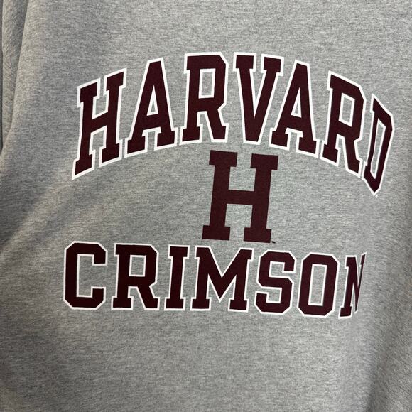 Harvard Crimson Champion High Motor Pullover Sweatshirt Heather Gray Sz XL New - Picture 4 of 8